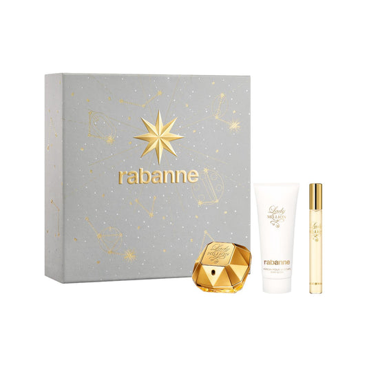 Rabanne Lady Million 50ml EDP, 100ml Body Lotion & 10ml Travel Spray Gift Set