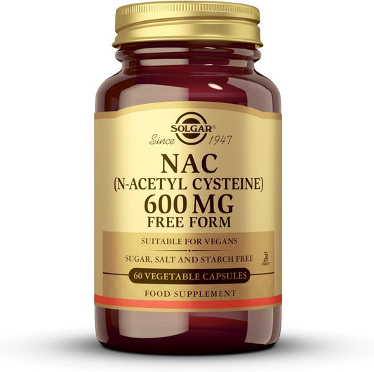 Solgar NAC (N-Acetyl-L-Cysteine) 600 mg Vegetable Capsules – 60 Capsules