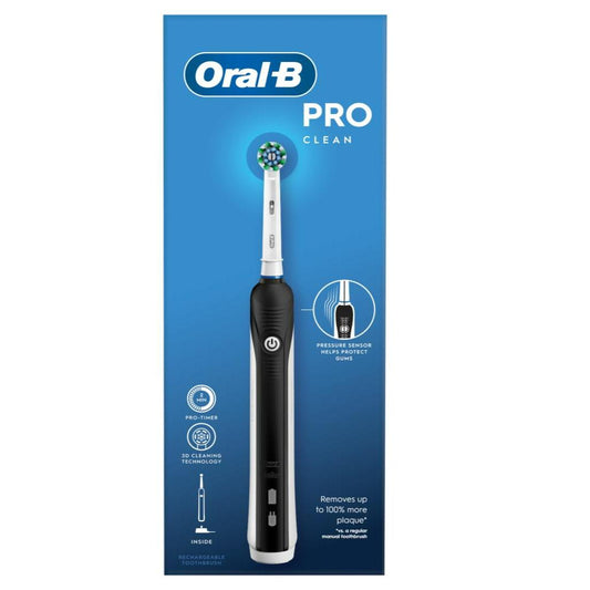 Oral-B Pro Clean Black Cross Action Rechargeable Electric Toothbrush