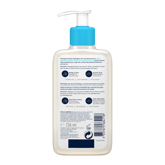 CeraVe SA Smoothing Cleanser with Salicylic Acid for Dry, Rough & Bumpy Skin 236ml