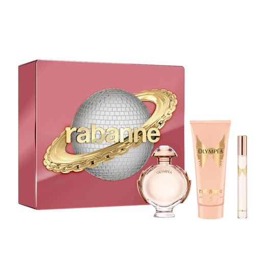 Rabanne Olympea 50ml EDP, 100ml Body Lotion & 10ml Travel Spray Gift Set