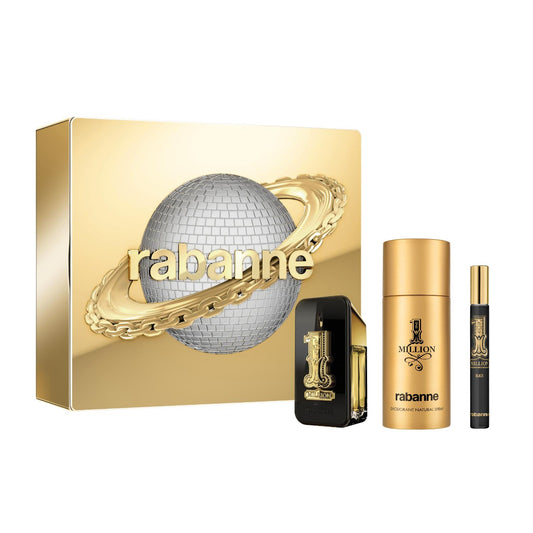 Rabanne 1 Million Black 50ml EDP, 150ml Deo Spray & Travel Spray Gift Set