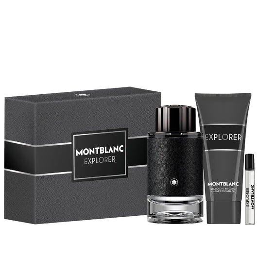 Mont Blanc Explorer 100ml EDP, 7.5ml Travel Spray & 100ml Shower Gel Gift Set