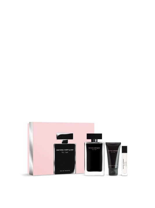NARICSO RODRIGUEZ FOR HER Gift Set 100ml EDT Spray, 50ml Body Lotion & 10ml Purse Spray