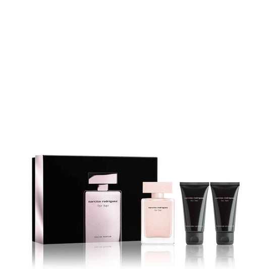NARCISO RODRIGUEZ FOR HER Gift Set 50ml EDP Spray & 50ml Body Lotion & Shower Gel