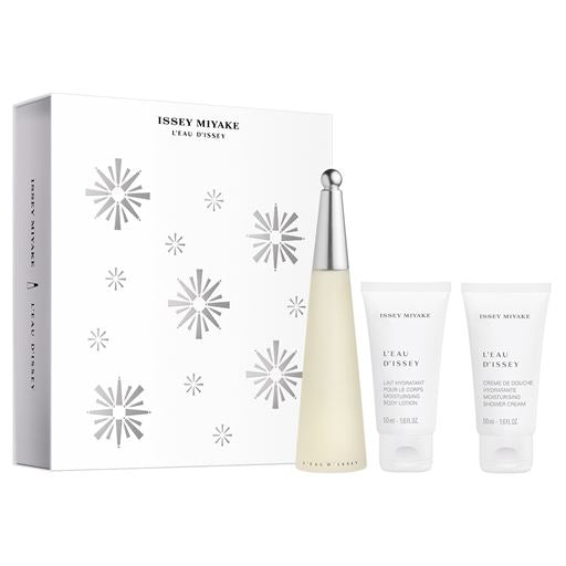 Issey Miyake 2023 L’Eau D’Issey Gift Set 50ml EDT Spray, 50ml Body Lotion & 50ml Shower Cream