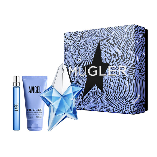 Mugler Angel Gift Set 2023 50ml EDP Spray, 50ml Body Lotion & 10ml EDP Travel Spray