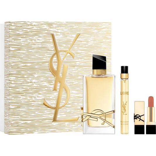 YSL Libre 90ml EDP, 10ml Travel Spray & Mini Lipstick Gift Set