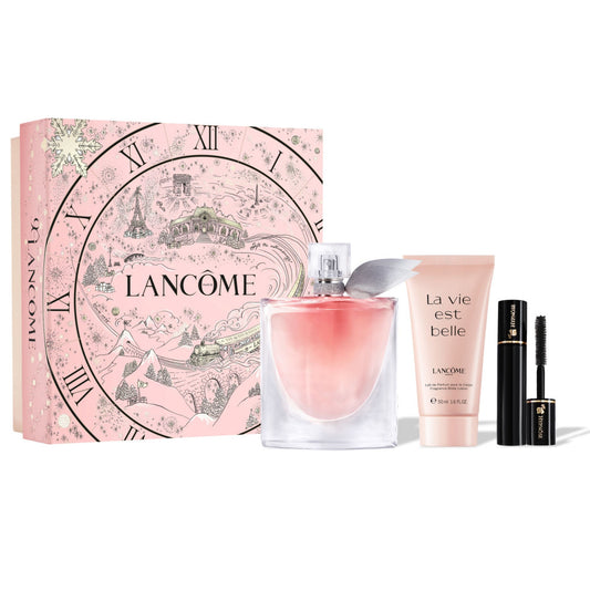 Lancome La Vie Est Belle 100ml EDP, 50ml Body Lotion, 10ml Travel Spray & 2ml Mascara Gift Set