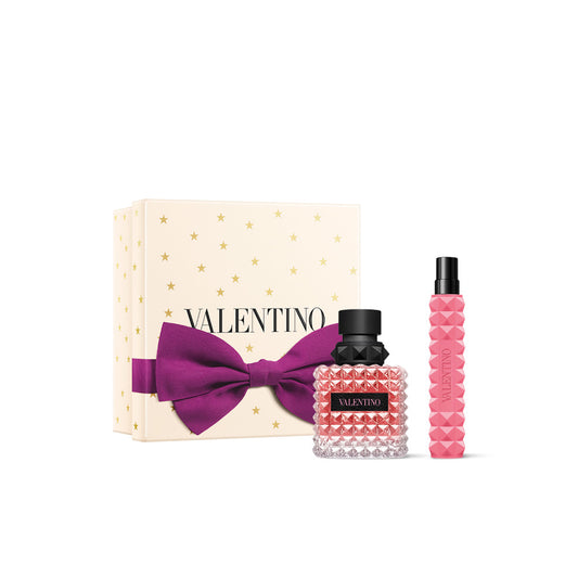 Valentino Born in Roma Donna 50ml EDP & 10ml Travel Spray Gift Set