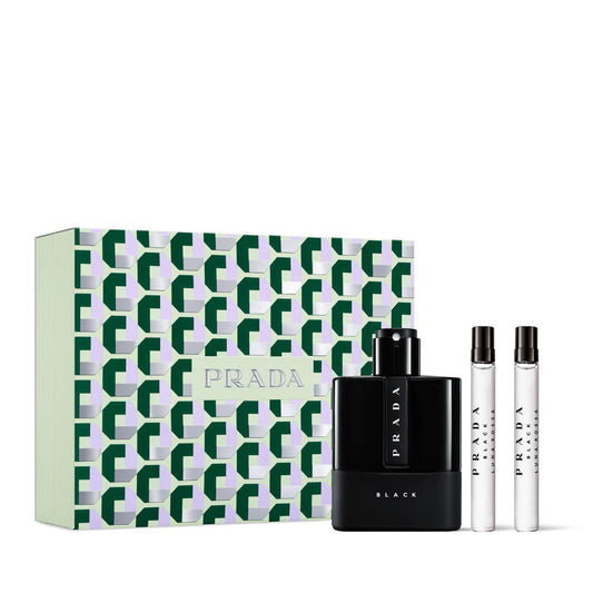 Prada Luna Rossa Black 50ml EDP & 2* 10ml Travel Sprays Gift Set