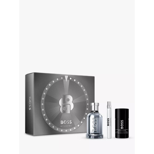 BOSS Bottled Beyond 100ml EDT Intense , 10ml Travel Spray & 75ml Deo Stick Gift Set