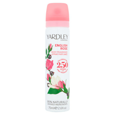 Yardley English Rose Deodorising Body Spray Fragrance 75ml