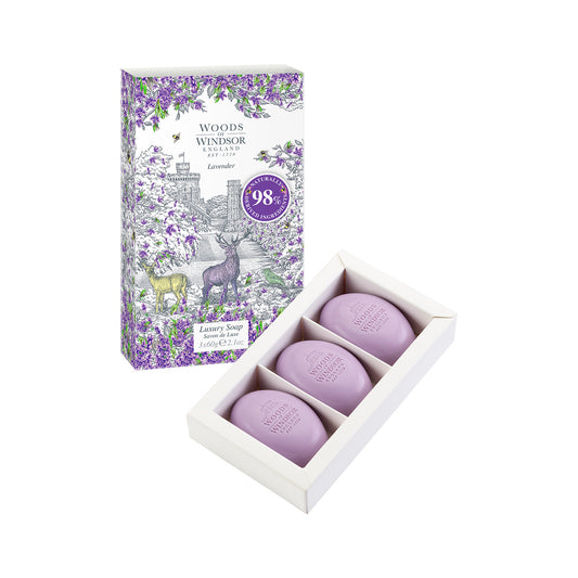 Woods of Windsor Lavender Luxury Soap for Her (3 x 60g)