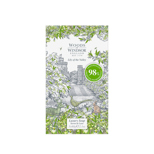 Woods of Windsor Lily of the Valley Luxury Soap for Her (3 x 60g)