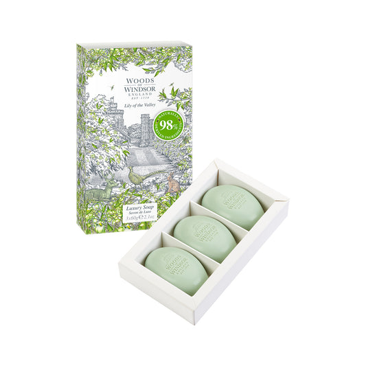 Woods of Windsor Lily of the Valley Luxury Soap for Her (3 x 60g)