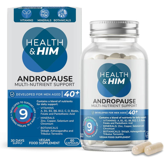 Health & Him Andropause 40+ Gluten Free Multivitamin for Men, 30 Day Supply