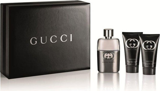 Gucci Guilty Pour Homme Gift Set 50ml EDT, 50ml Shower Gel & Aftershave Balm