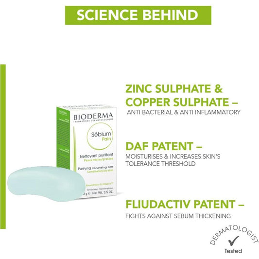 Bioderma Sebium Pain Purifying Cleansing Bar 100g