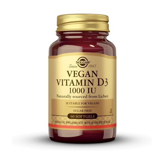 Solgar Vegan Vitamin D3 1000IU - Pack of 60 Softgels