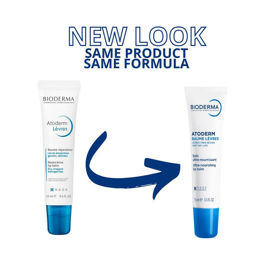 Bioderma Atoderm Ultra Moisturising Lip Balm Moisturiser for Dry and Chapped Lips 15ml