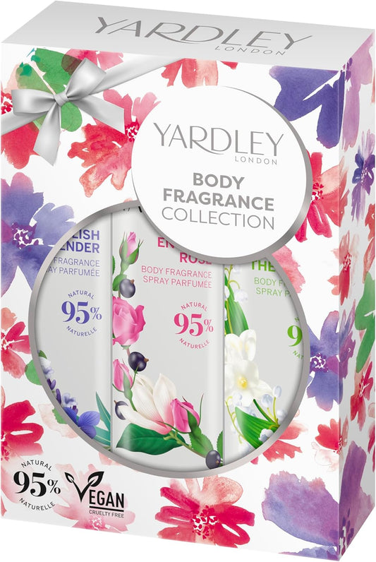 Yardley Traditional Body Spray Set (3x75ml)