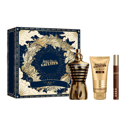 Jean Paul Gaultier Le Male Elixir 75ml EDP, 75ml Shower Gel & 10ml Travel Spray Gift Set