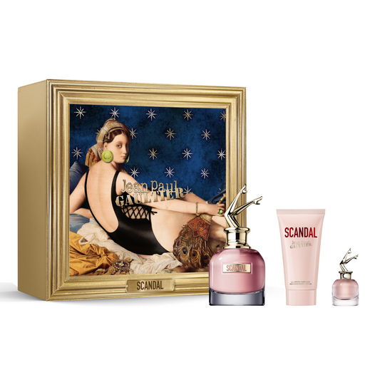 Jean Paul Gaultier Scandal 50ml EDP, 75ml Body Lotion & 6ml Travel Spray Gift Set