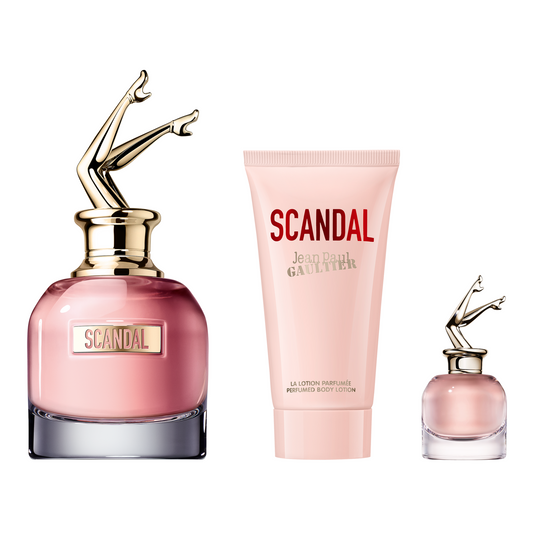Jean Paul Gaultier Scandal 50ml EDP, 75ml Body Lotion & 6ml Travel Spray Gift Set