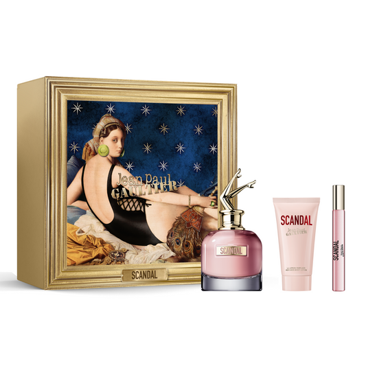 Jean Paul Gaultier Scandal 80ml EDP, 75ml Body Lotion & 10ml Travel Spray Gift Set