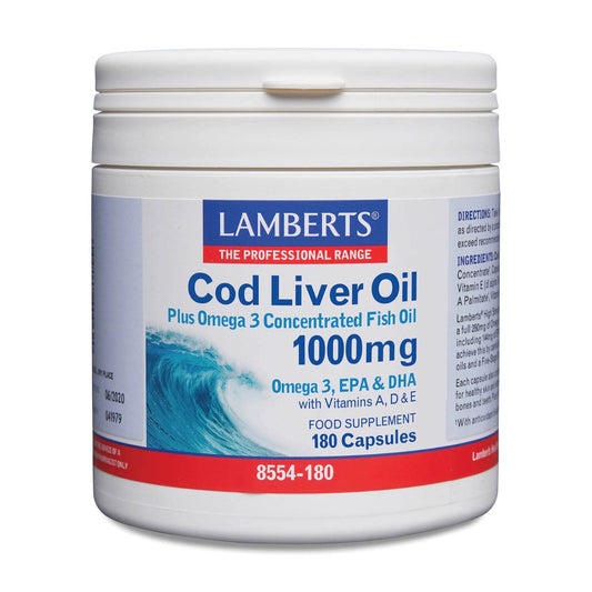 lamberts - 180 Capsules Cod Liver Oil 1000mg