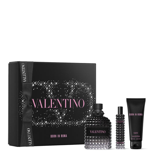 Valentino Born in Roma Uomo 100ml EDT, 75ml Shower Gel & 15ml Travel Spray Gift Set