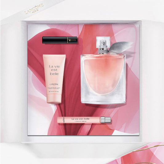 Lancome La Vie Est Belle 100ml EDP, 50ml Body Lotion, 10ml EDP & 2ml Mascara Bumper Gift Set