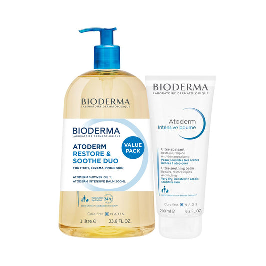 Bioderma Atoderm Dual Pack; Shower Oil 1L & Atoderm Balm 200ml