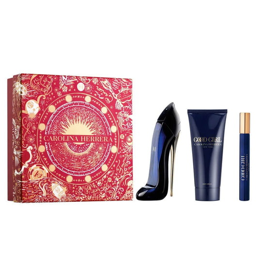 Carolina Herrera Good Girl Gift Set 80ml EDP Spray, 100ml Body Lotion & 10ml Travel Spray