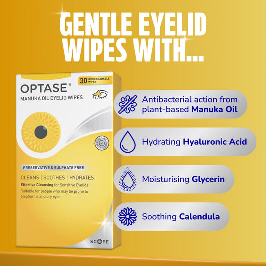 OPTASE® Manuka Oil Eyelid Wipes
