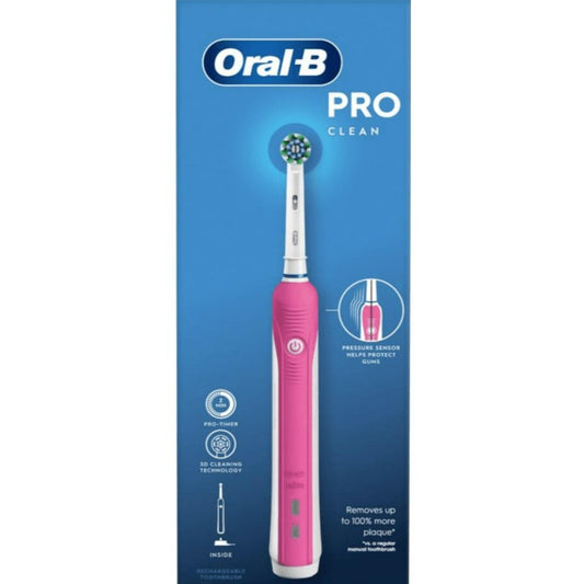 Oral-B Pro Clean Pink Cross Action Rechargeable Electric Toothbrush