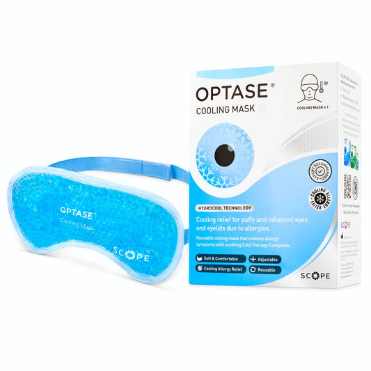 OPTASE® Cooling Mask - Reusable Cooling Eye Mask with HydroCool Technology for Relief from Allergy Symptoms, Digital eye Strain and Dry Eye