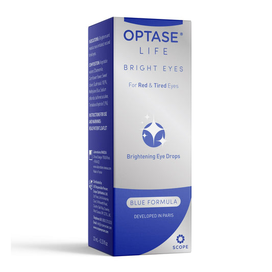 Optase Life Bright Eyes - Brightening Eye Drops for Irritated, Red and Tired Eyes - 10ml