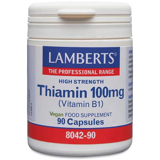 Lamberts Thiamin Vitamin B1 100mg Capsules 90 Capsules - Food Supplement