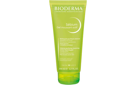 Bioderma Sébium Active Foaming Gel 200ml; Intensely Purifying, Cleansing & Hydrating Acne Face Wash