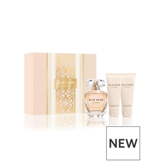 Elie Saab Le Parfum Xmas 2023 Gift Set 90ml EDP Spray & 75ml Body Lotion & 75ml Shower Gel