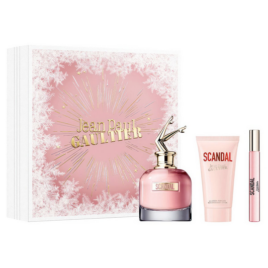Jean Paul Gaultier Scandal 80ml Eau de Parfum Gift Set For Her includes 75ml Body Lotion & 10ml Travel Spray