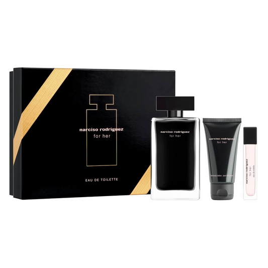 Narcisso Rodriguez For Her Gift Set 100ml EDT Spray, 50ml Body Lotion & 10ml Purse Spray