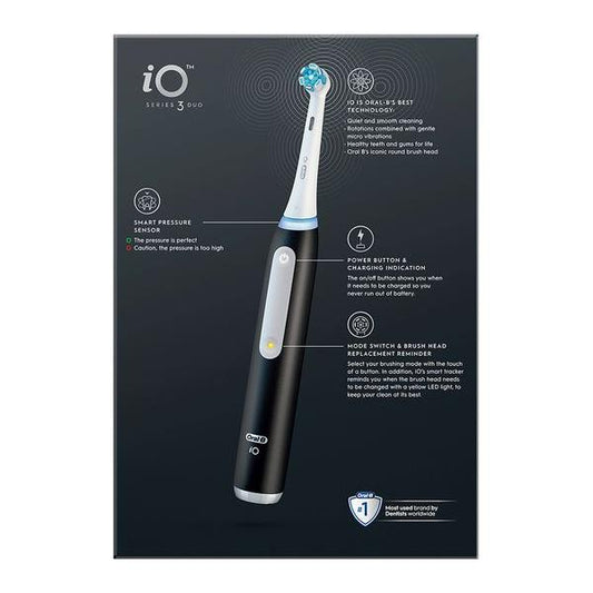 ORAL B iO 3 Electric Toothbrush - Blue & Black Duo