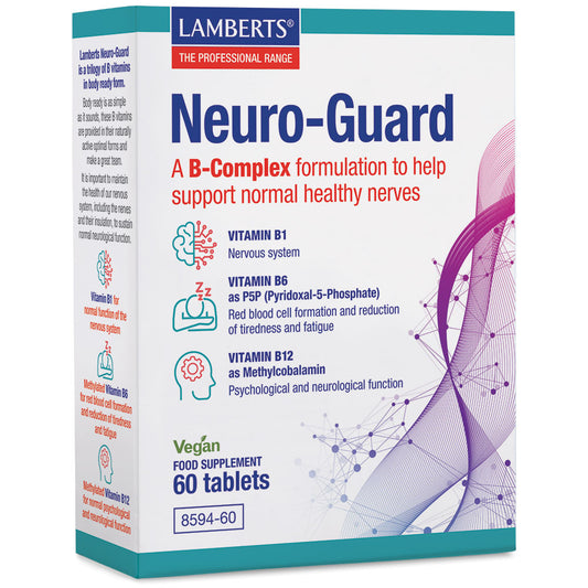 Lamberts Neuro-Guard Vitamins B1, B6 & B12 Tablets 60 Tablets - Food Supplement