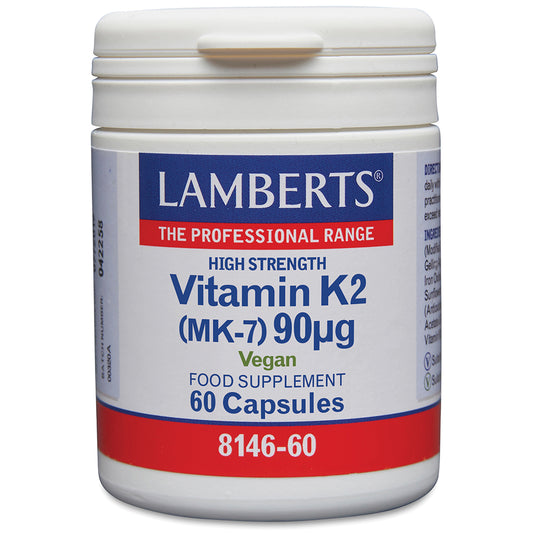 Lamberts Vitamin K2 Menaquinone MK-7 90µg Capsules 60 Capsules - Food Supplement