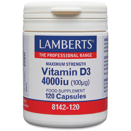 Lamberts Vitamin D3 4000iu (100µg) Capsules 120 Capsules - Food Supplement