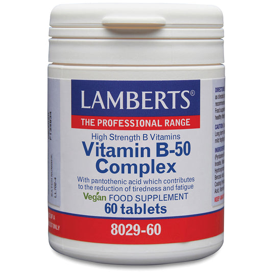 Lamberts Vitamin B-50 Complex B Vitamins Tablets 60 Tablets - Food Supplement