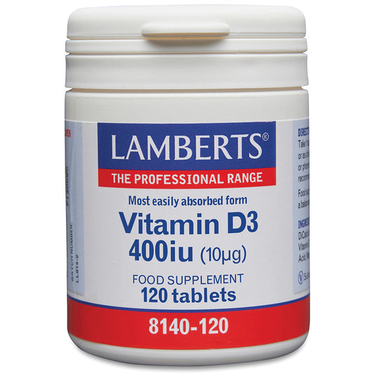 Lamberts Vitamin D3 400iu (10µg) Tablets 120 Tablets - Food Supplement